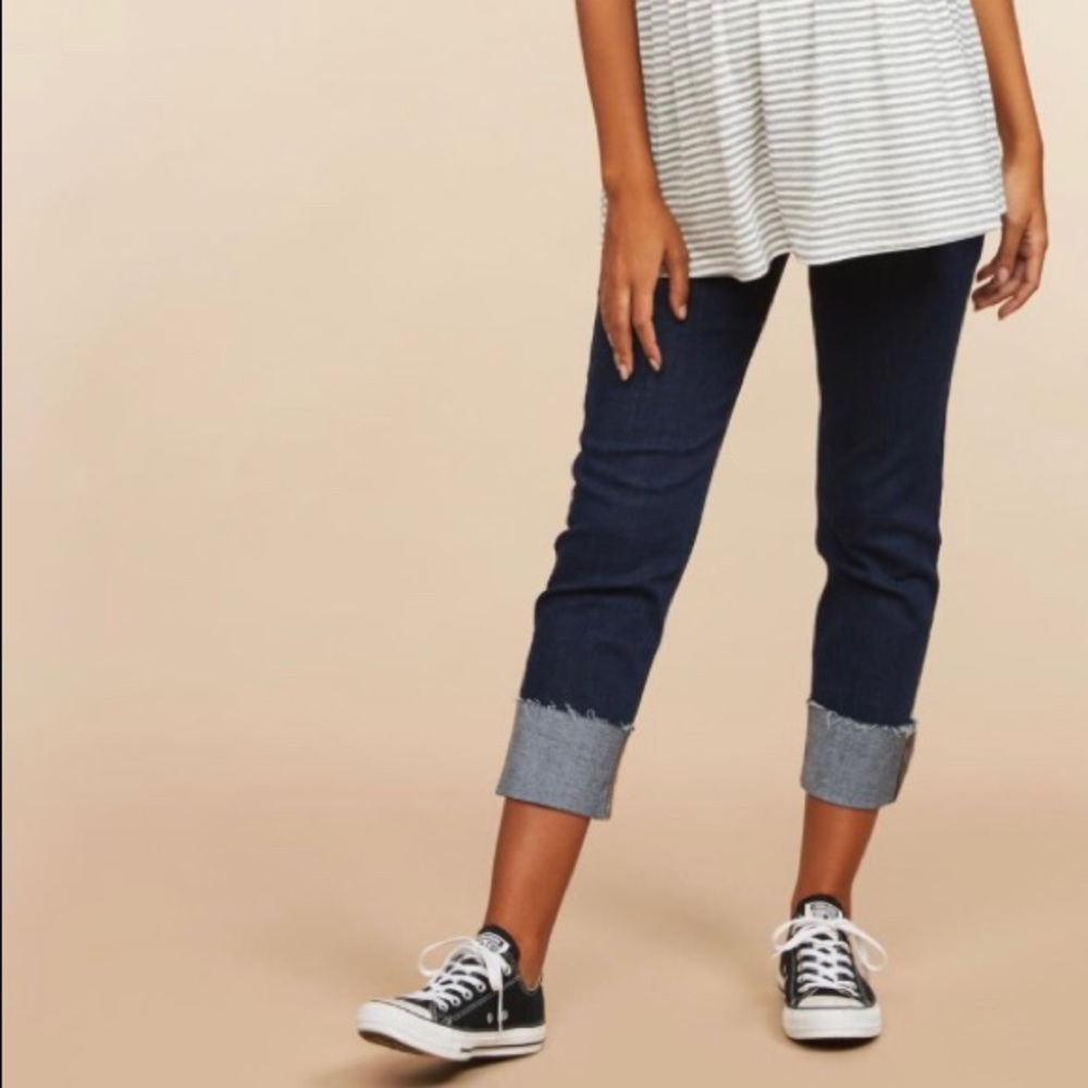 DEEP CUFF CROP MATERNITY
